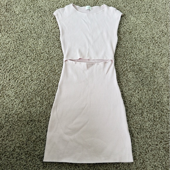 Aritzia Dresses & Skirts - Aritzia Wilfred Blush Ribbed Dress